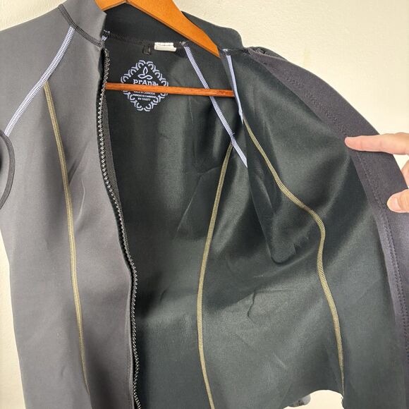 PrAna Women long Sleeve Wet Jacket Suit Black Shortie Neoprene Sz Medium ZIP Up - Picture 7 of 12